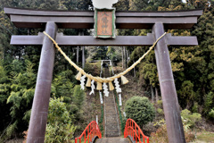 田舎の神社に女子二人登頂！