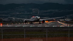 B787、離陸準備。