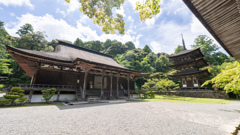 西明寺、本堂と三重塔。