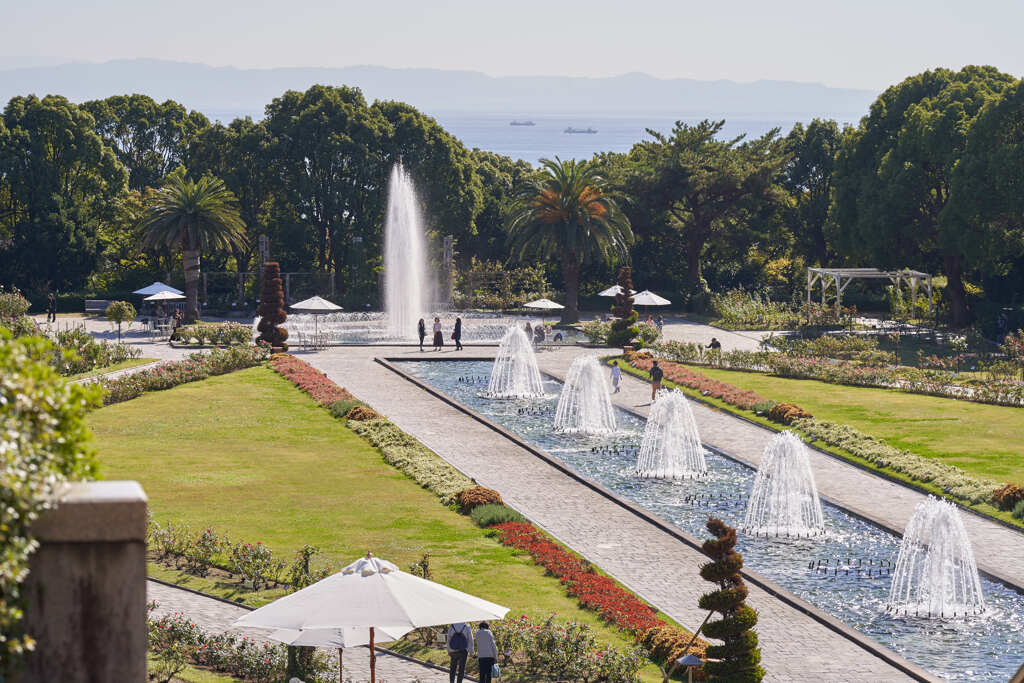 遠く瀬戸内海が見える公園でした。