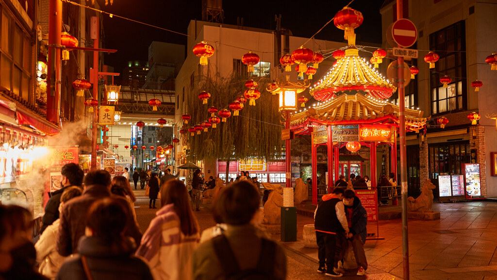 冬の南京町。