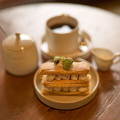 コーヒーとケーキ。