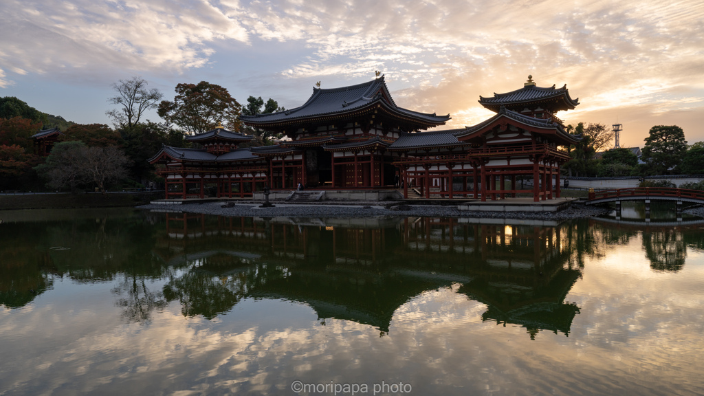 平等院の夕焼け。