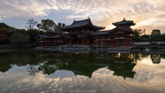 平等院の夕焼け。