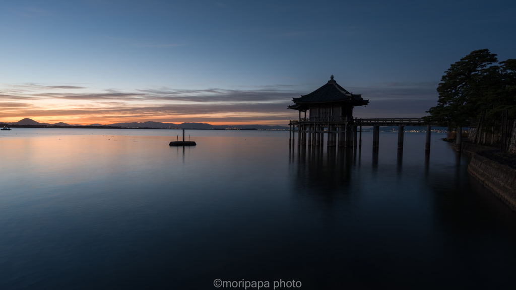 琵琶湖、堅田風景。