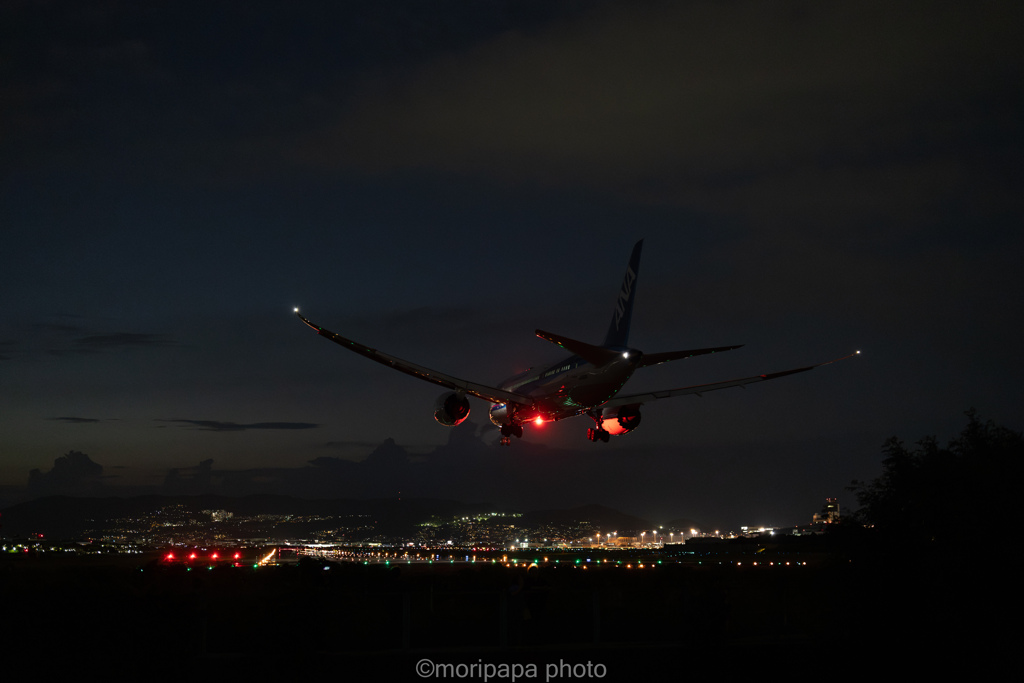 B787着陸。