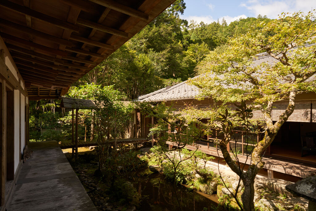 高山寺石水院の庭園。