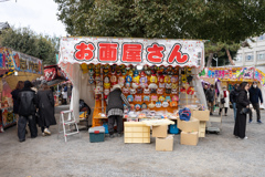 節分祭のお面屋さん。