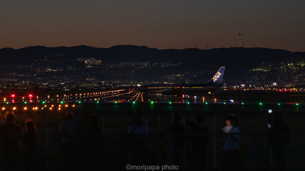 夜の千里川風景。