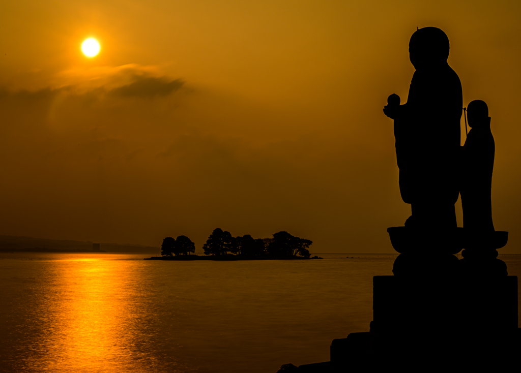 宍道湖 嫁ヶ島の夕景