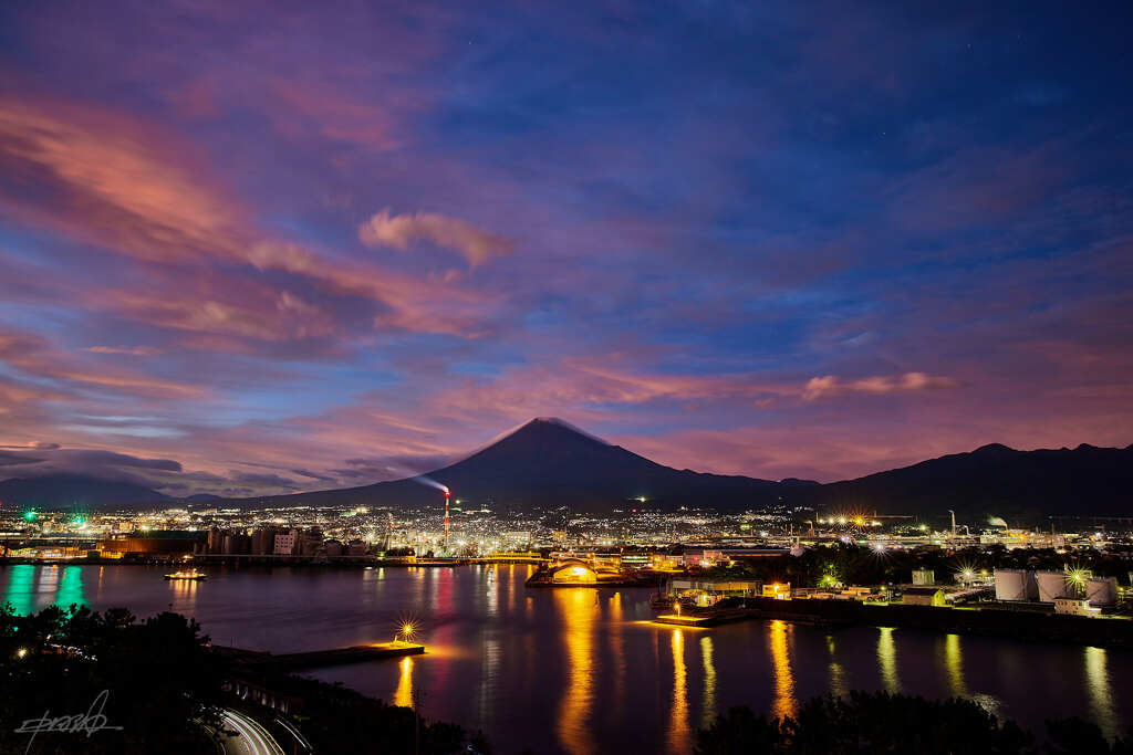 富士の夕暮れ