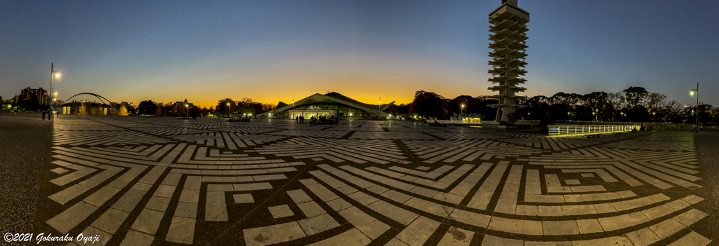 駒沢公園の夕暮れ