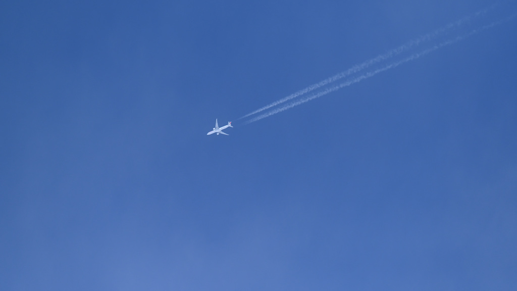 空高く進む