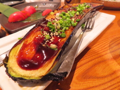 巨大な茄子(たまげなす)を使った料理