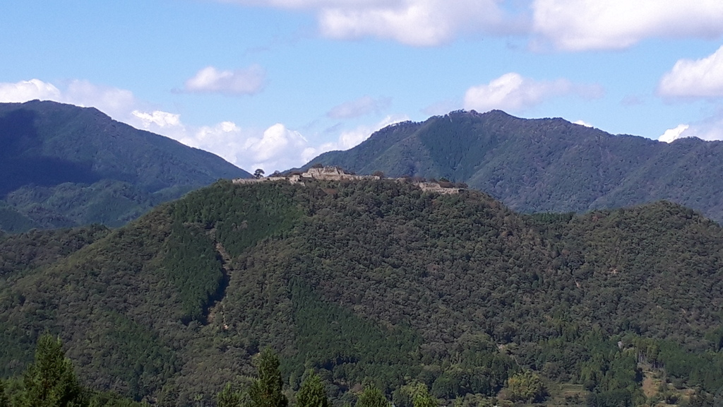 第2展望台から見た竹田城跡 アップ(立雲峡)