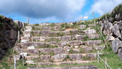 竹田城跡 (三の丸への階段)
