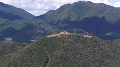 第1展望台から見た竹田城跡 アップ(立雲峡)
