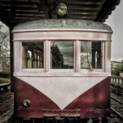 旧高畠駅構内展示車両