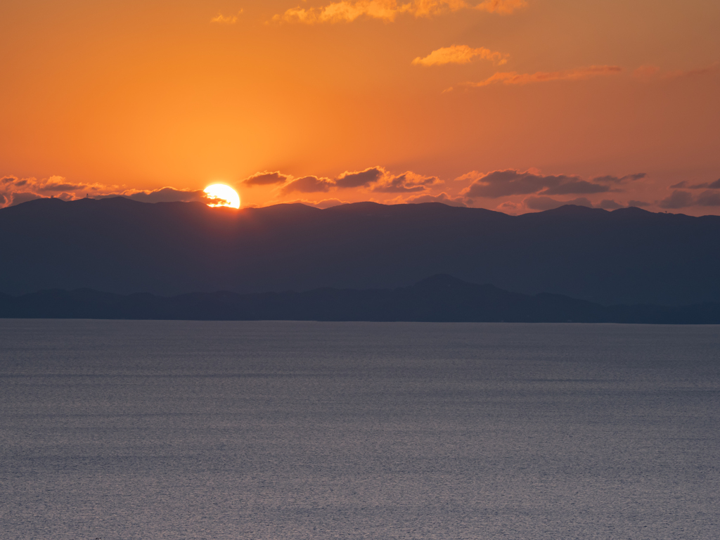 大村湾の夕陽３