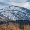 雪残る三俣山