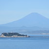 快晴の披露山からの江ノ島・富士山