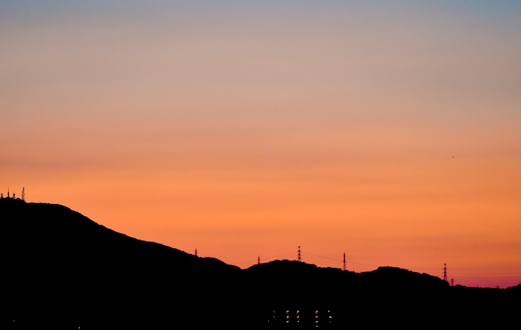 或る日の夕景