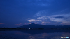 干潟　夕景