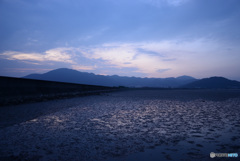 干潟　夕景
