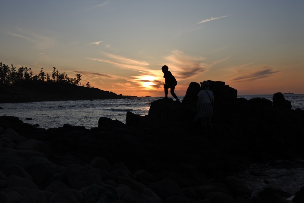 福井の海　夕暮れ