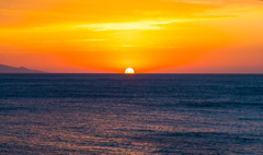 海からの日の出