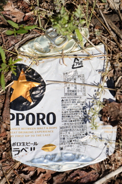 プレスされた缶