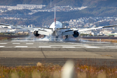 大阪国際空港（伊丹空港）千里川土手にて２