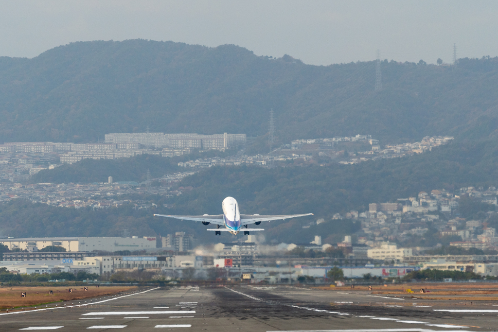 空へ・・・（千里川土手にて）