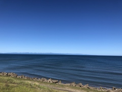 鮮やかに浮かぶ佐渡島