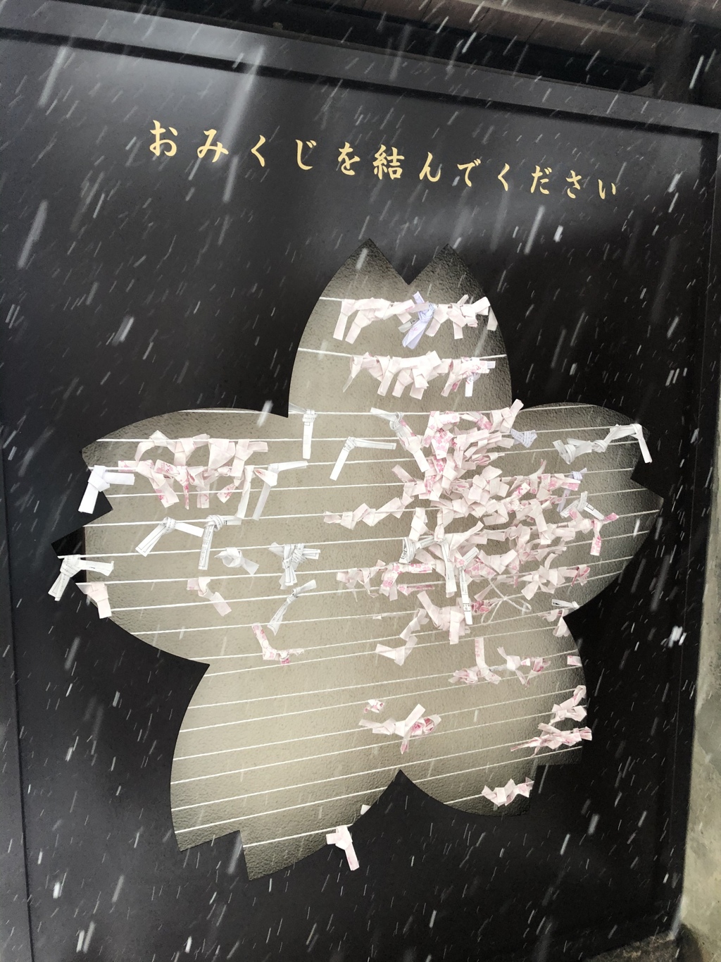 雪の中の初詣