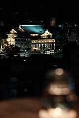 京都 四条の南座と夜風