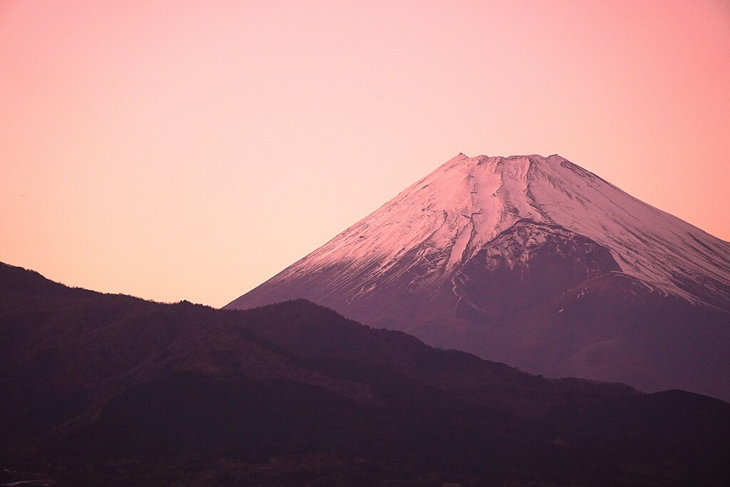霜月の紅富士