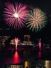 昨夜の漣と花火