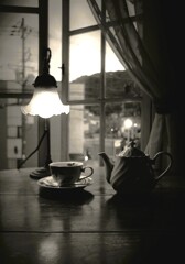 東山が見える洋館にて