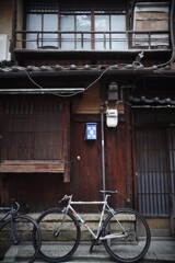 自転車と京町家