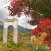 吊り橋と紅葉3