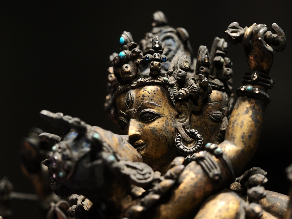 P9053257_チャクラサンヴァラ父母仏立像(ﾔﾌﾞﾕﾑ)_チベットまたはネパ