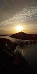 木曽川の夕日