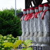 六地蔵と紫陽花