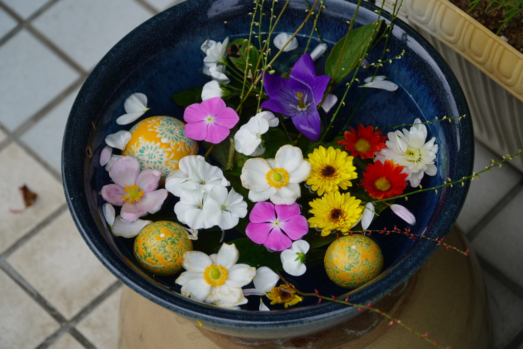 花手水（商店前）