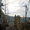 夕陽が照らす
