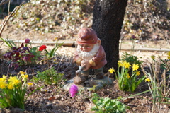 お花畑とおじいちゃん