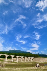 鉄道遺産風景　タウシュベツ川橋梁2