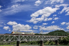 夏空と鉄橋1