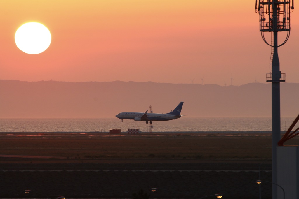 昏れなずむ関空